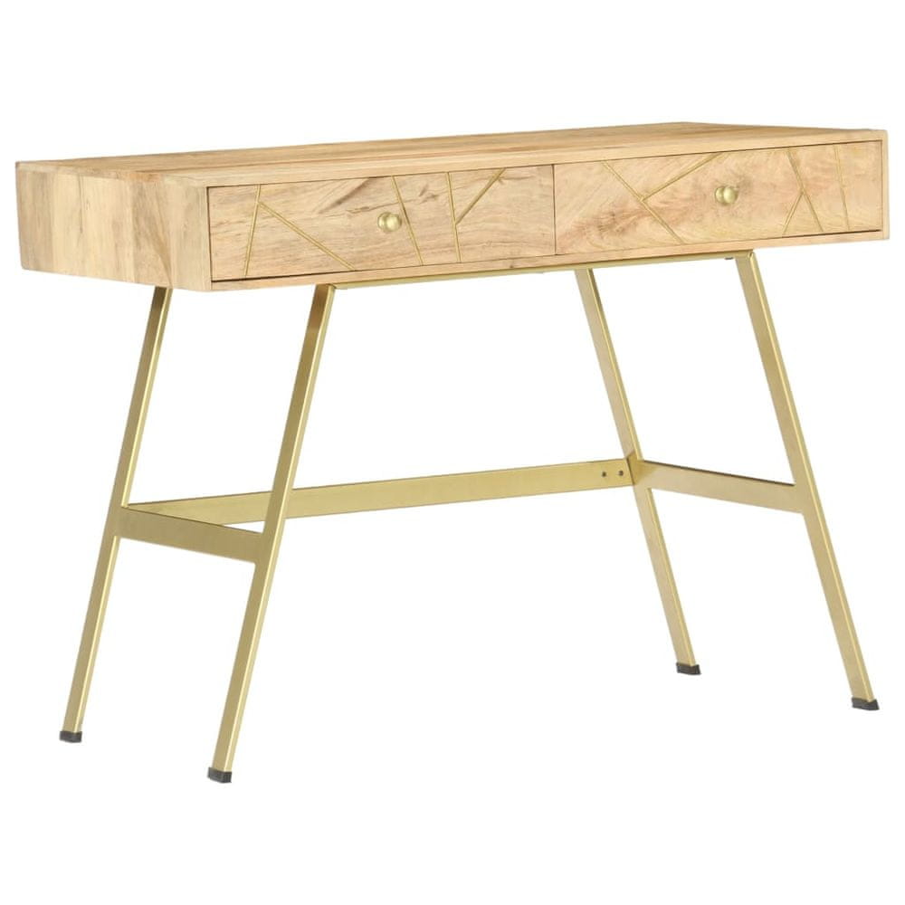 Petromila vidaXL Písací stôl so zásuvkami 100x55x75 cm masívne mangovníkové drevo